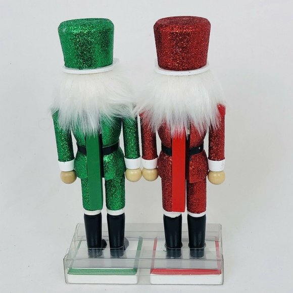 Guard King 8” Tall Nutcrackers Red Green Toy - Picture 2 of 4